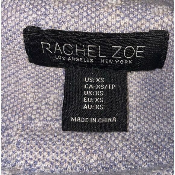 Rachel Zoe Large Houndstooth Knit Mock Turtleneck Fitted Sweater - Picture 6 of 13